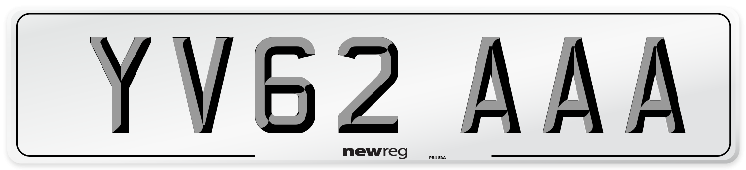 YV62 AAA Number Plate from New Reg